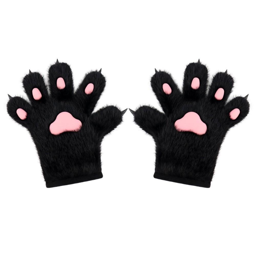 Thicken Plush Cat Paw Gloves Cartoon Puppy Claw Mittens Fashion Cosplay Costume Gloves  Gifts