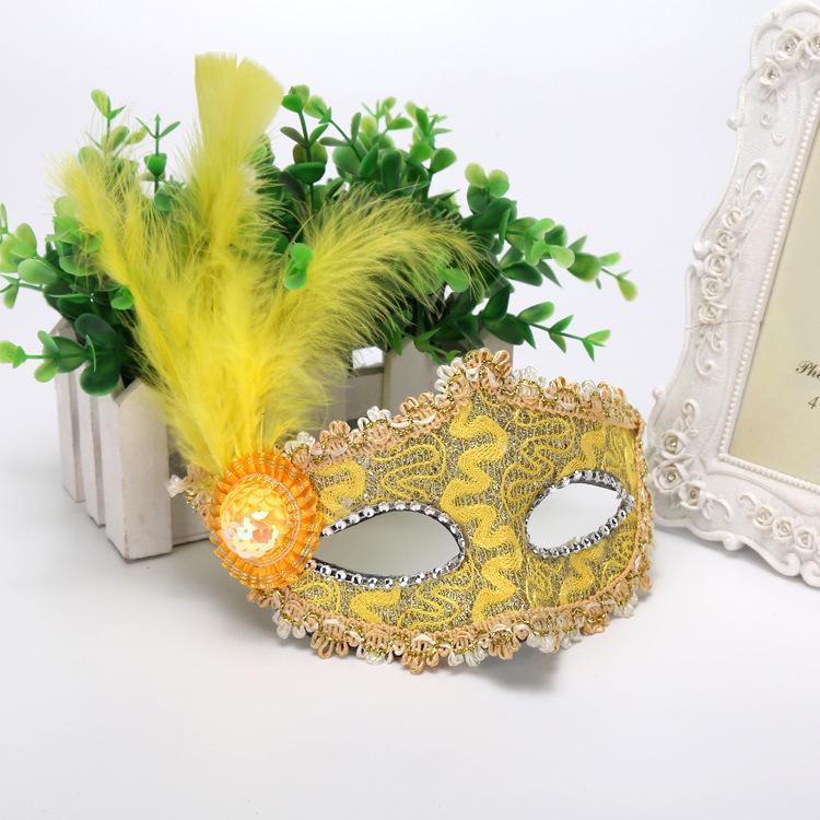 Halloween Feder Maske Seitenhut Heißer Verkauf Weihnachten Frozen Prinzessin Party Verkleidung Hohe Qualität Geeignet für Erwachsene Kinder