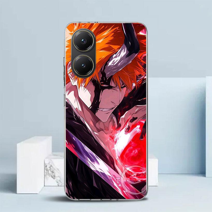 Kurosaki Ichigo Bleach Phone Case For Xiaomi Poco F7 Ultra X5 X6 X7 Pro M7 Redmi 15C 15 13C 13 12C 12 10C 10 10A 9 9C 9A 9T Cove