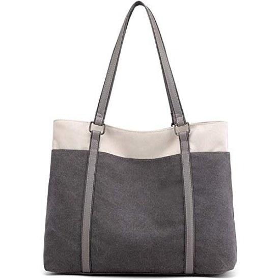 Manukori tote bag women canvas A4 size large capacity shoulder carry.