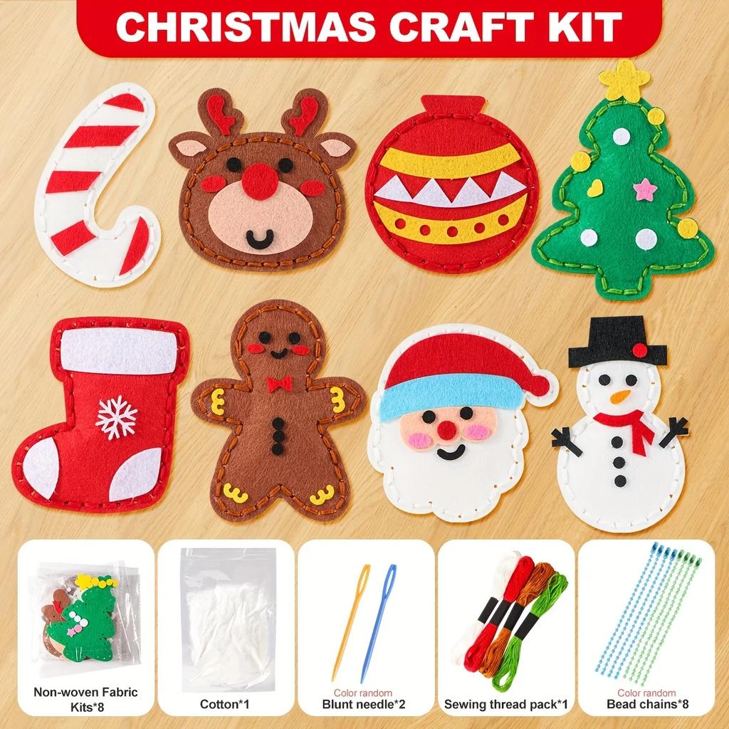 Christmas DIY Sewing Kit for Handcraft Fun Christmas Edition Main Picture Pattern Suitable for Christmas Tree Decoratio