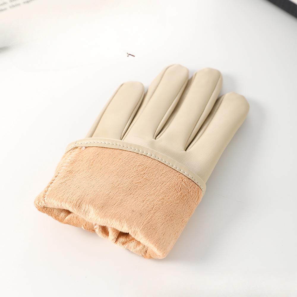 Fleece Thickened Windproof Waterproof Touch Screen Couple Men's Driving Korean Style Bike Riding Winter Gloves
