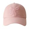 Korean Style Pink Bow Baseball Cap for Girls - Cute, Sweet, Versatile, Soft Crown, Peaked Hat