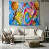 SquarePants Wall Tapestry Aesthetic Wall Hanging Printed Fabric Blanket Decorative Tapestries for Bedroom Living Room Home Decor