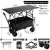 Outdoor Camping Utility Wagon with Folding Table