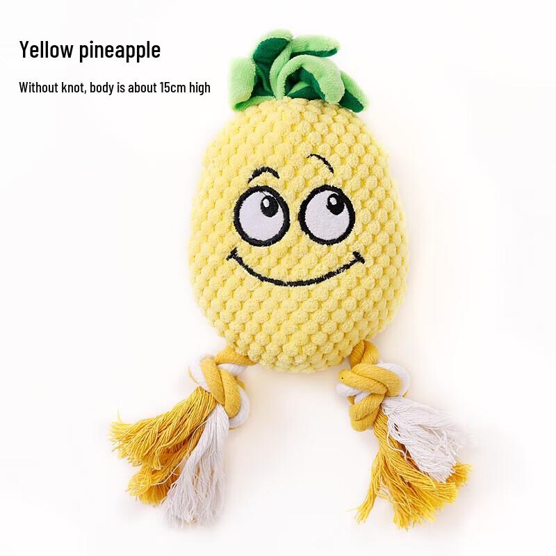 Petlimit Plush Squeaky Pineapple Dog Toy