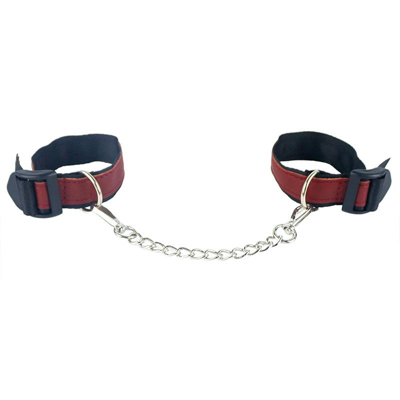 SM Slave Female Handcuff Legcuffs Neck Collar Leash Adjustable Metal Chain Handcuffs  Body Restraint Sex Toys 18+ Sex Shop