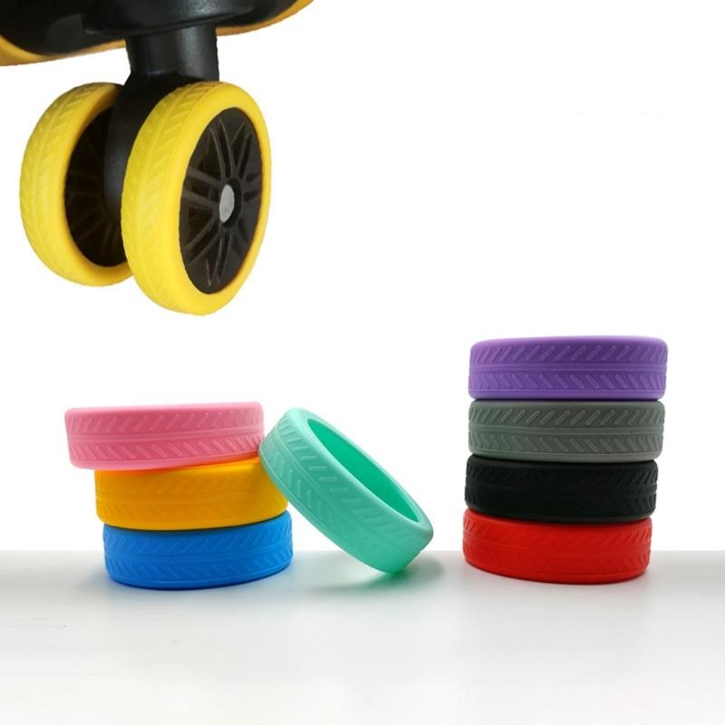 10pcs Silicone Wheel Cover for Luggage Absorb Shocks and Protect Your Suitcase Fashionable Wheel Accessory