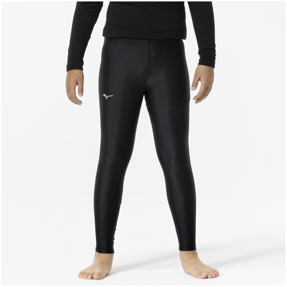 

Mizuno Long Size Black Baseball/Softball Tights, 160, Kids, чёрный