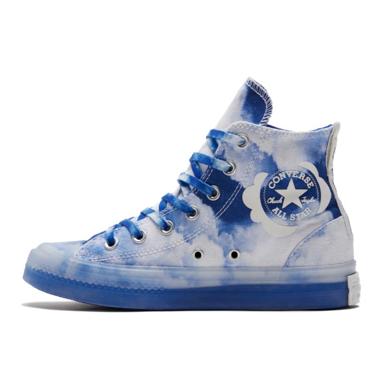 Converse Chuck Taylor All Star Blue White Comfortable and Versatile High-Top Espadrilles Unisex Blue & White