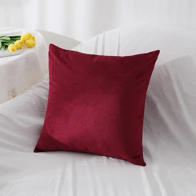 Candy Color Cushion Cover Solid Color Velvet Cushion Cover For Sofa Car Home Decorative Pillow Cover Simple Decoration 50*50cm