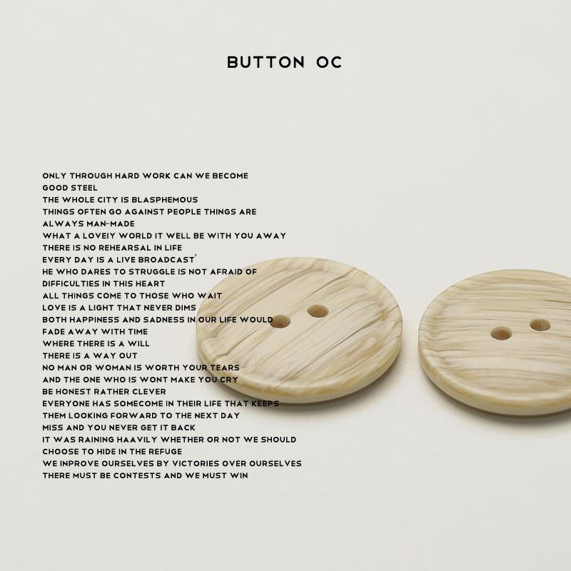 5 pezzi Bottoni a due fori effetto venature del legno bottoni in resina abbigliamento da donna abbigliamento autunno e inverno bottoni decorativi per cappotti in nylon double-face