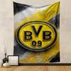 Yellow and Black BVB 09 Logo Design Patterned Tapestry for Bedroom and Living Room Home Decor