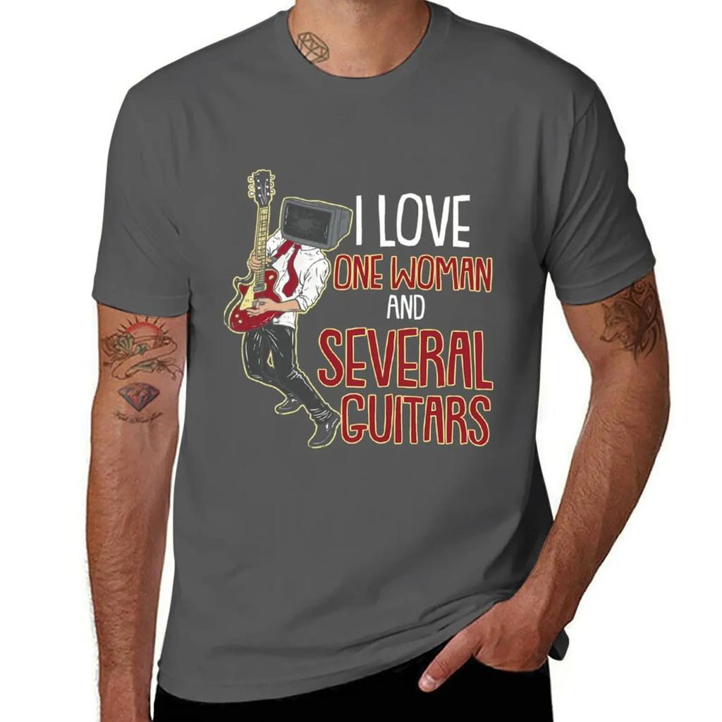 Funny Rock Music Guitarst Guitar Lover Motive With Quote TShirt Tees Oversizeds Aesthetic Clothes Tshirt Men