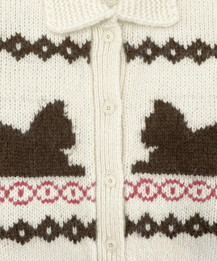Sseomweeobeoteo Cat Vintage Alpaca Sweater - Ivory