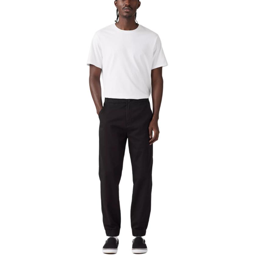 Levis SS23 Solid Color Straight Leg Comfortable Casual Pants Men Bottoms Black A4761-0000