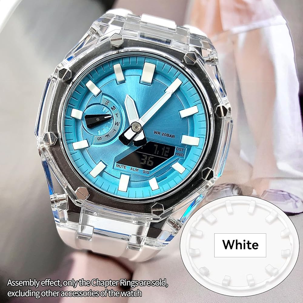 Korlexchi Watch Dial Scale Ring for Casio G-SHOCK GA2100 GA-2110 Men's Watch Accessory Custom Part Silver