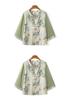 Mom's Chiffon Blouse - New Chinese Style Three-Quarter Sleeve Top for Middle-Aged & Elderly Women