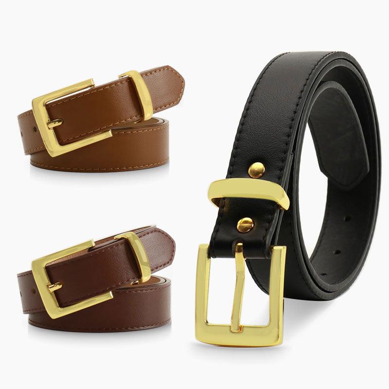 New Simple and High-end Metal Belt for Women, Versatile Jeans Decoration Belt, European and American CHI Fashion Women's Belt