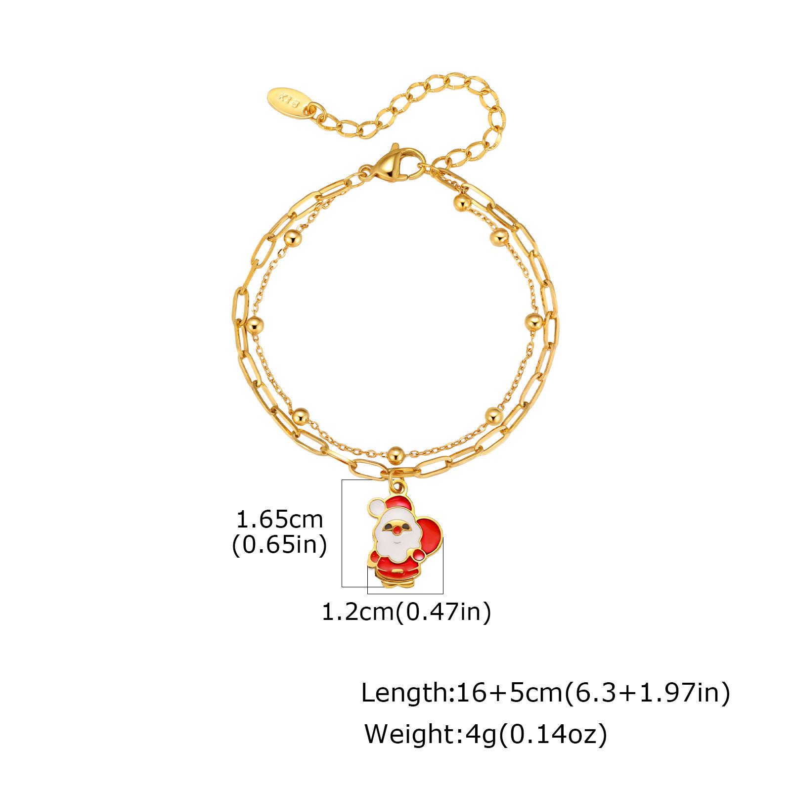 

Christmas Ornaments Christmas Collection Bracelets Santa Claus Christmas Gifts Fashion Trend Jewelry золотой