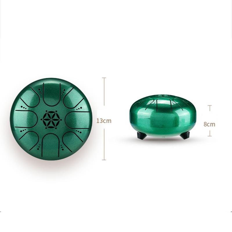 5 Inch 8 Note Drum Meditation Tongue Ocean Drum Practice Pad Hand Drum Zen Drum Beater Meditation Instruments