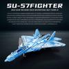Non-Toxic 1365Pcs Su-57 Stealth Fighter Building Blocks Russian Air Force Aircraft Model Bricks Toys Desktop Display Children Toys Kids Gifts