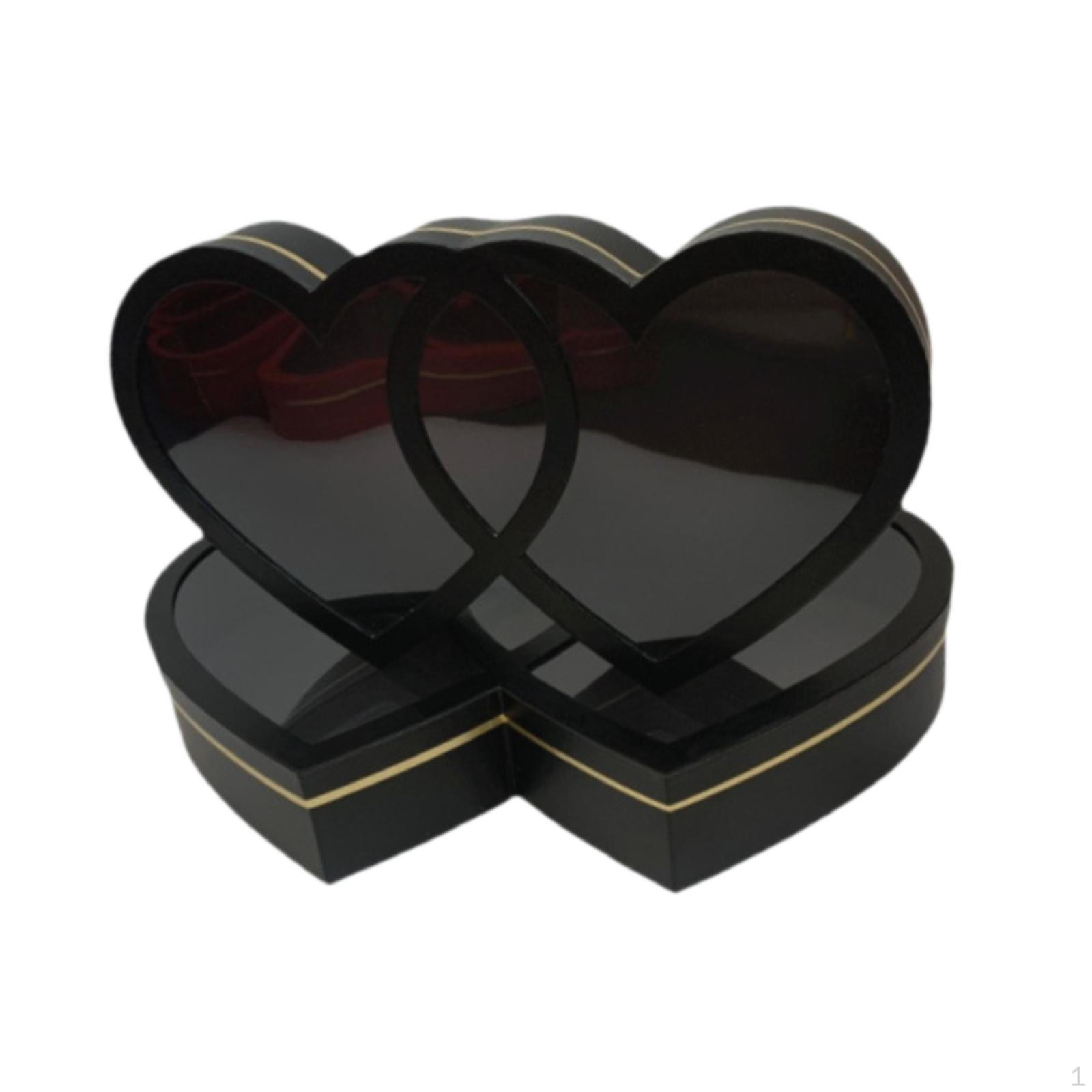 

2 шт. Подарочная коробка в форме сердца на День святого Валентина Упаковка конфет для женщин чёрный