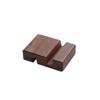 Walnut Wood Desktop Phone Stand - Portable Double-Groove Holder for Watching Videos