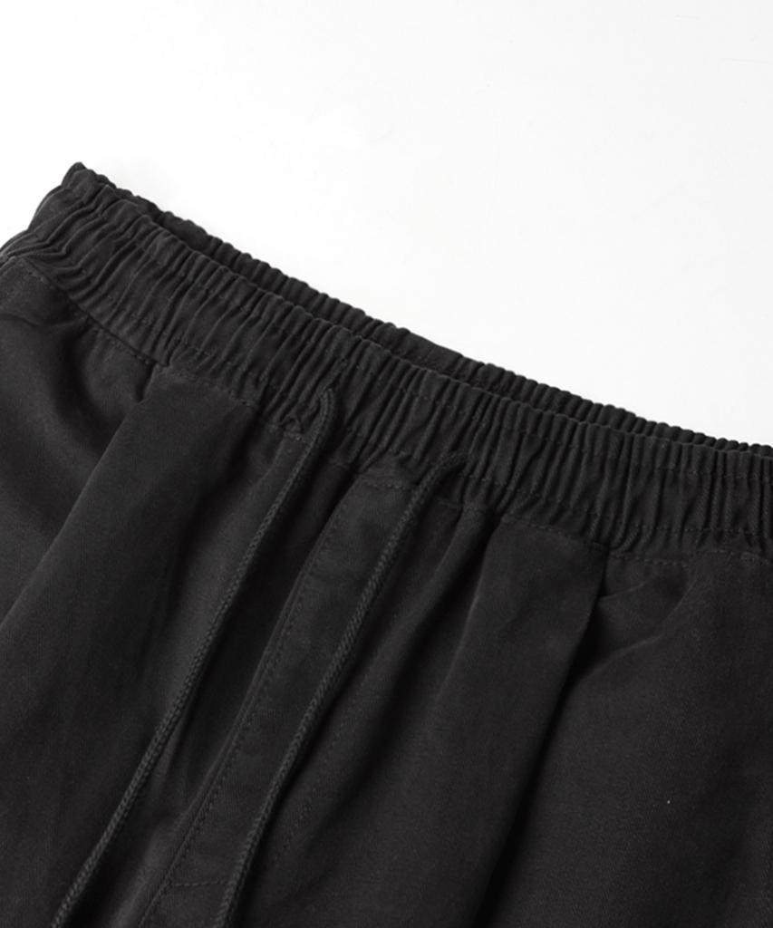 JEMUT Cotton Peach Wide Elastic Waist Pants Black Mmlp2673