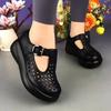 Summer new muffin sole hollow hole shoes women's hollow thick sole soft surface single shoes women's shoes