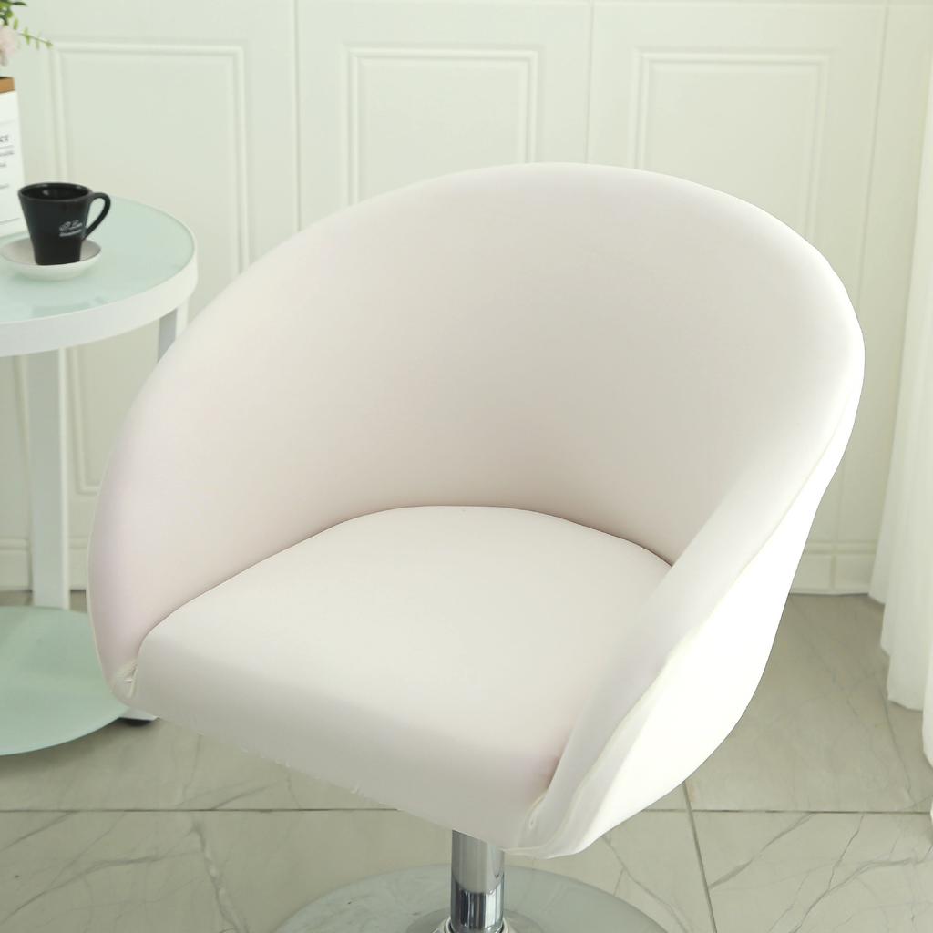 Dustproof Curved Chair Cover Short Back Printed Arc Armchair Slipcovers Dining Chairs Covers Elastic Natal Pokrowiec Na Krzeslo