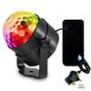 Mini LED Colorful Rotating Magic Crystal Ball Light with Sound Control for Home, KTV, Bar, and Strobe Effects