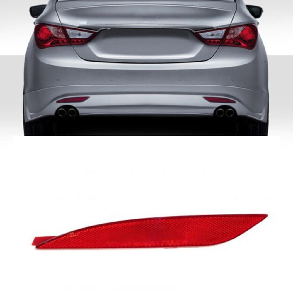 Pair Left & Right Rear Bumper Reflector Light Lens For Hyundai Sonata 2011-2014