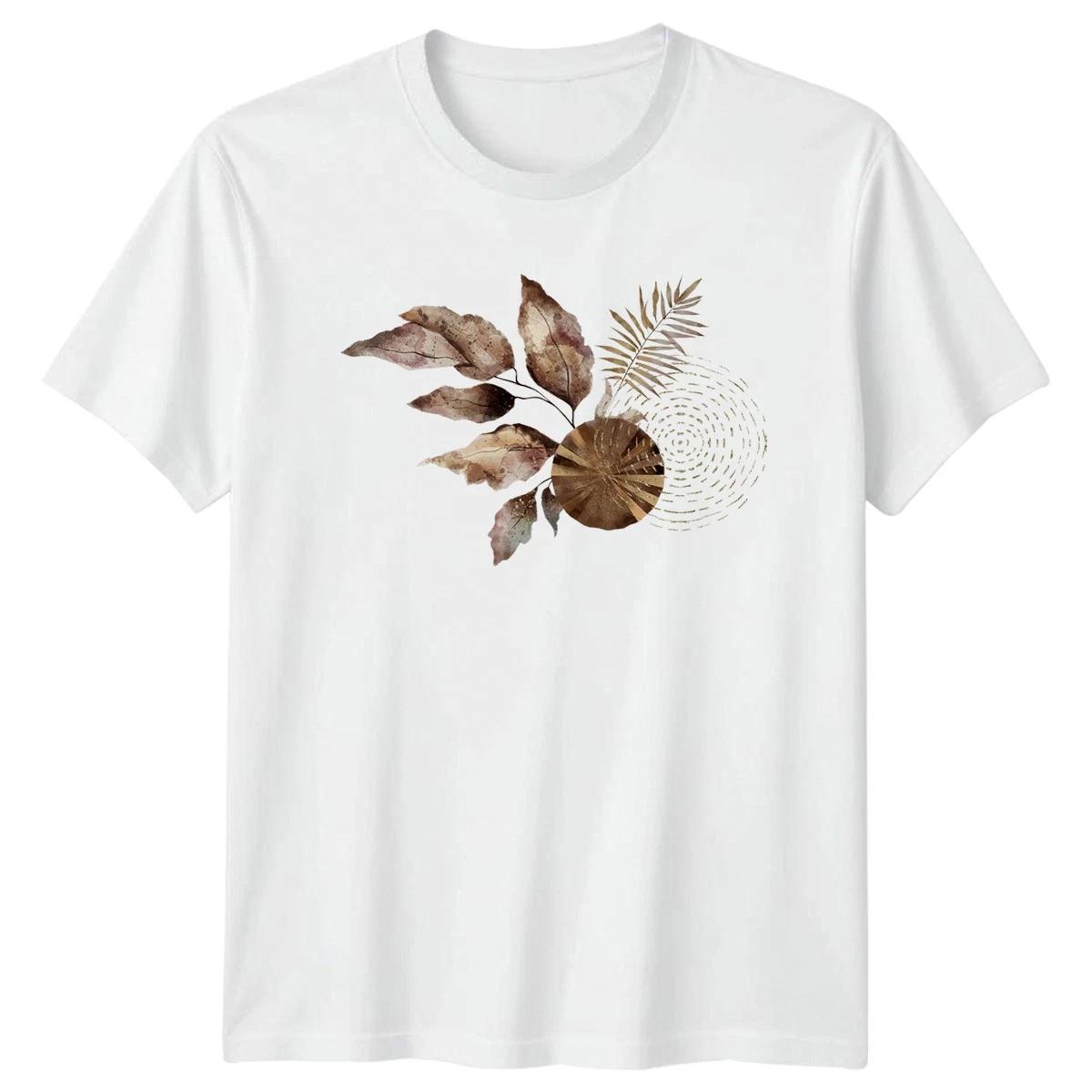 Abstract Botanical Watercolor Foliage Art T-Shirt Boho Aesthetic Botanical XXXXL