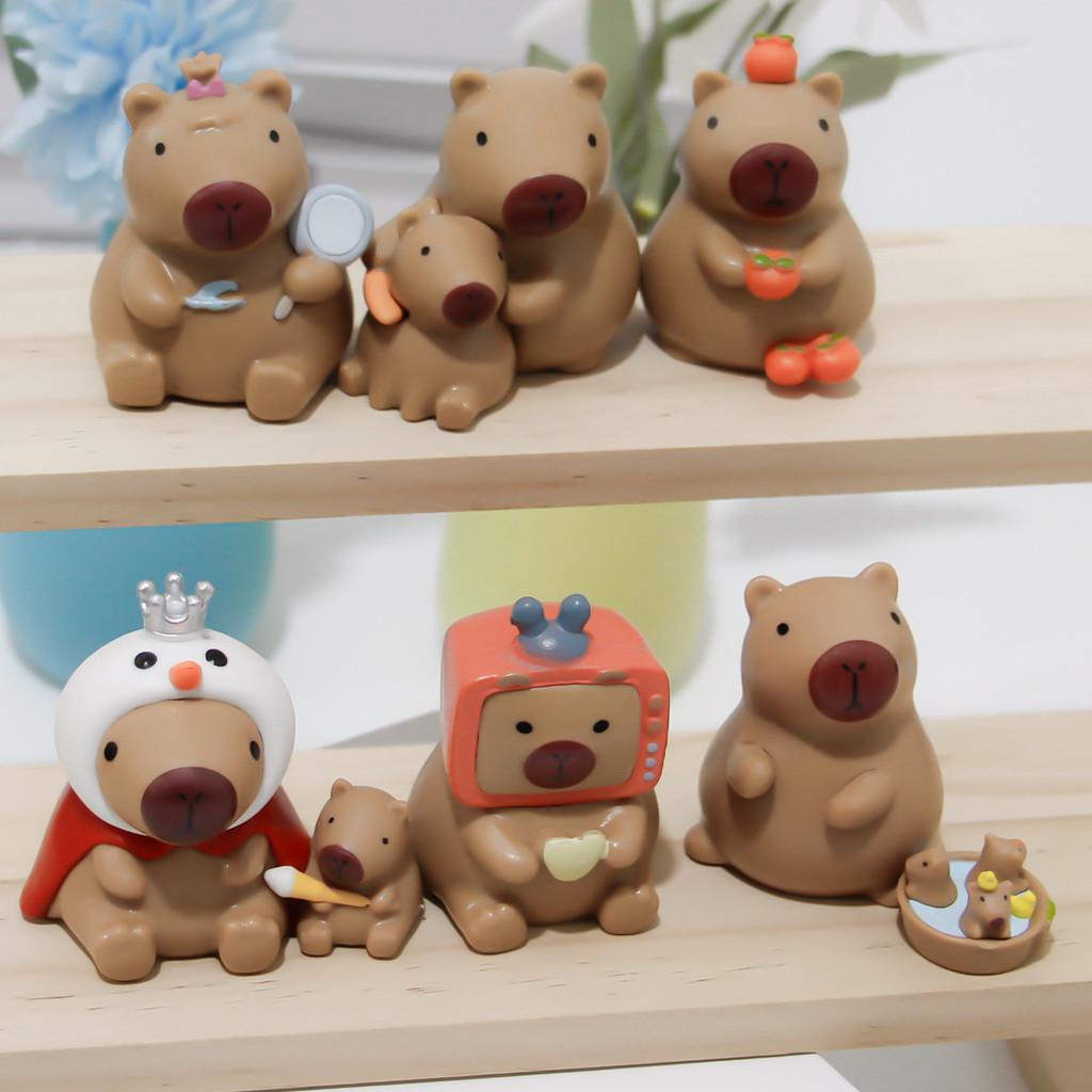 Capybara Character Miniatures Pvc Toys For Desk Decor And Gifts