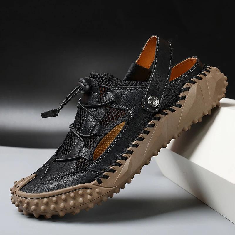 Men's Summer Sandals for Men 2024 Comfortable Men's Sandal Man Beach Sandals Original Brands Shoes Man's Leather Sandal Trend