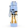 1PC Violin Silhouette Art 750ml Color Plastic Sports Water Bottle Leakproof Flip Straw Lid Suitable for Sports Office Home Use