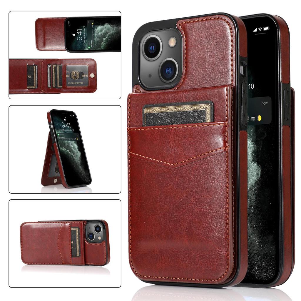 Apple iPhone 17 Pro Max Crazy Horse Leather Flip Case