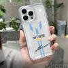MESSi Football Transparent Phone Case For iPhone 15 16 14 13 12 11 Pro Max Mini X XS XR 7 8 15 Plus Shockproof Soft Cover