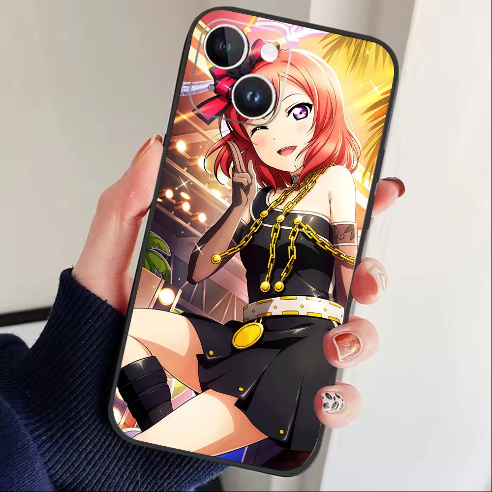 Love Live-Nishikino Maki Phone Case For iPhone17,16,15,14,13,12 Plus,Max Soft Silicone Black Cover