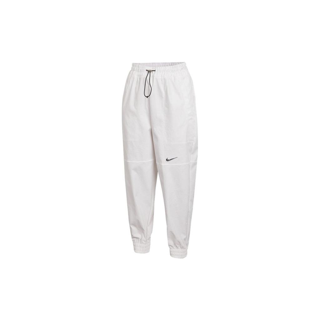Nike Sportswear Swoosh 3D Logo Woven Cuff Sports Pants Women Pants White CZ8910-100