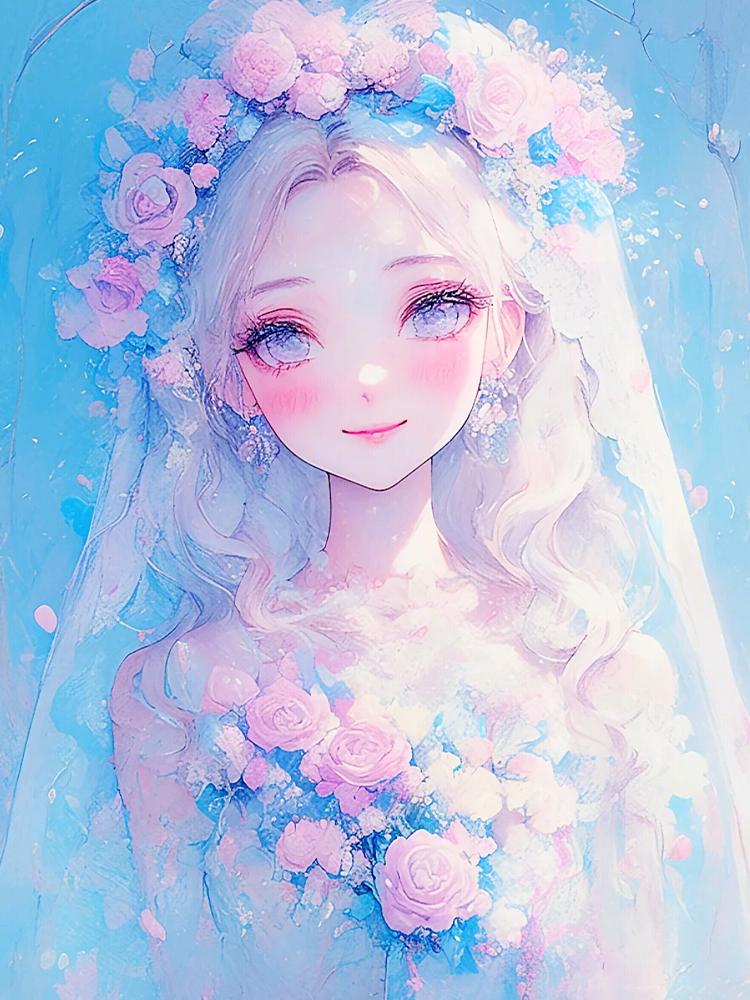 5D Full Square Drill Diamond Painting Beautiful Cartoon Girl Diamond Mosaic Embroidery DIY Doll Home Decor Gift 2024 New Series