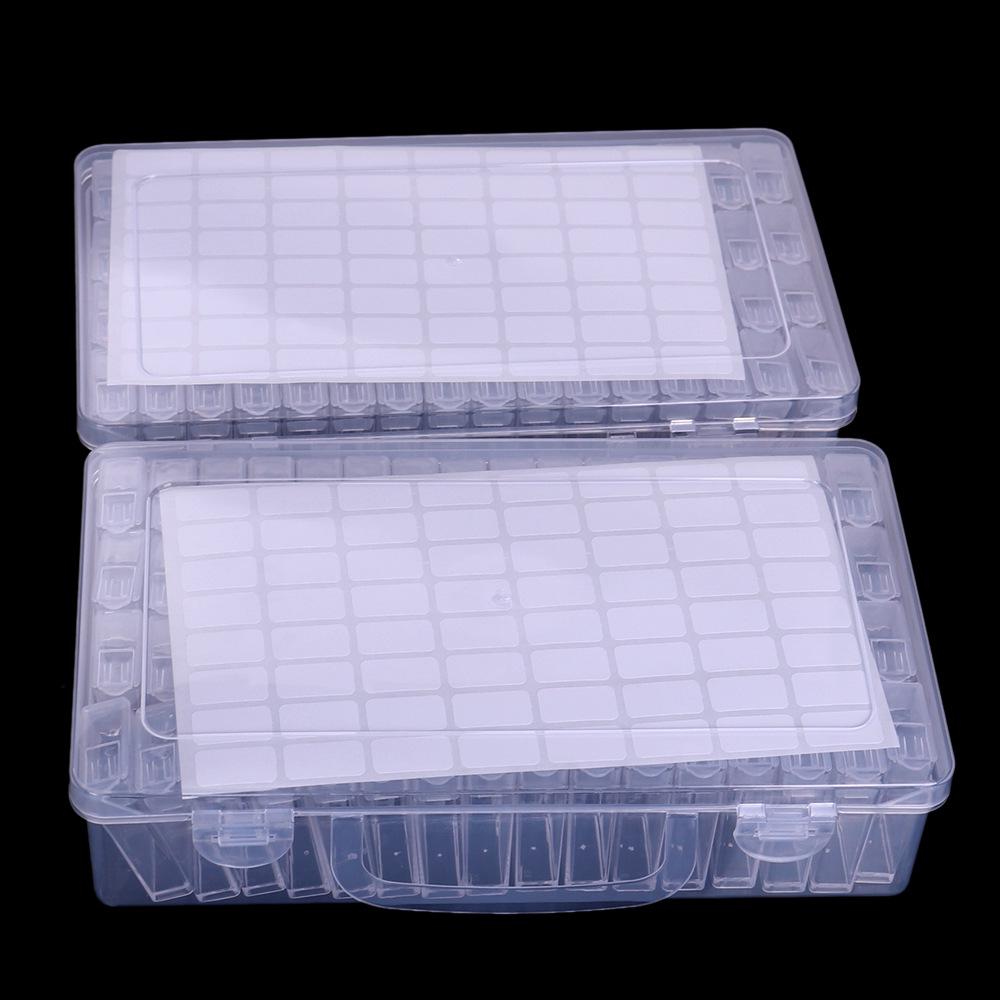 Compact 64-Compartment Diamond Painting Storage Box for Beads, Crafts, and Art Projects