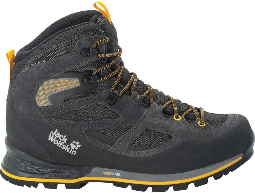 Hiking Shoes Jack Wolfskin Force Crest Texapore Mid (4048012) Black/burly Yellow XT