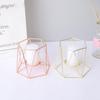 Nordic Gold Wrought Iron Aromatherapy Candle Holder, European Romantic Metal Ornament.