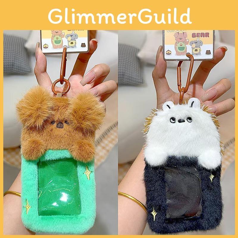 Cartoon Cute Koala Sloth Hedgehog Plush Card Case Ideal For Student Passes Bus