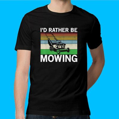 Ik zou liever gazon maaien Maaien T-shirt Unisex T-shirt