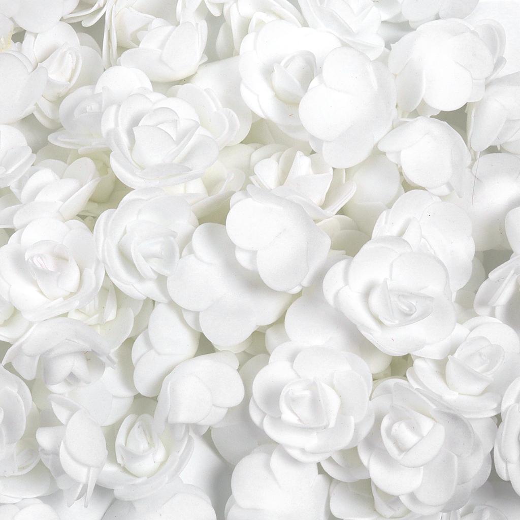 50pcs PE Foam Rose Head 3.5-4.5cm Artificial Flower For DIY Wedding Birthday Party Rose Bear Valentine's Day Gifts Garland Decor