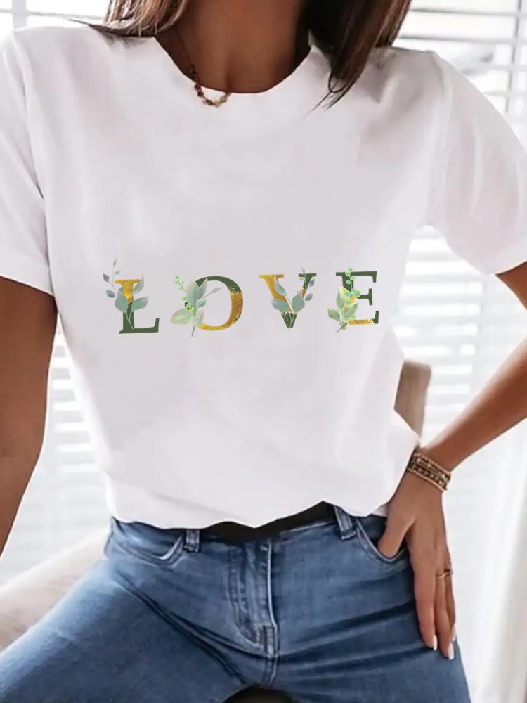 (Asian Size) cartoon trend Women Clothing T Shirt Woman Top Fashion Female Short Sleeve Graphic T-shirts Print Tee