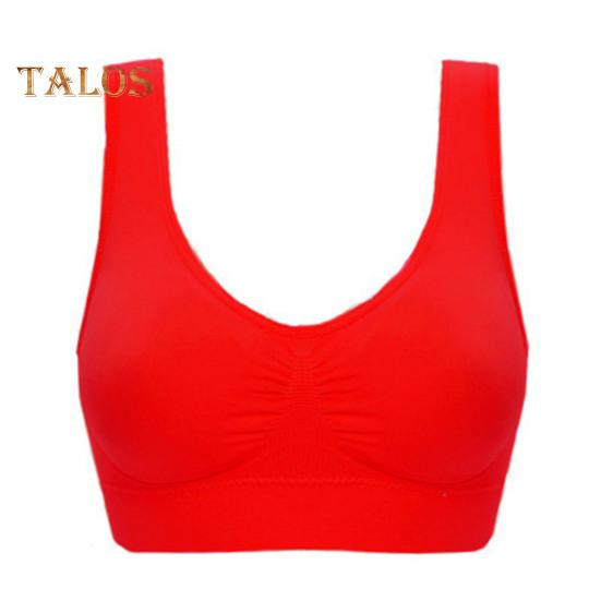 Seamless Sports Bras for Women Large Size Wireless Brassiere Tank Top with Removable Pads Stretchy Yoga Bra